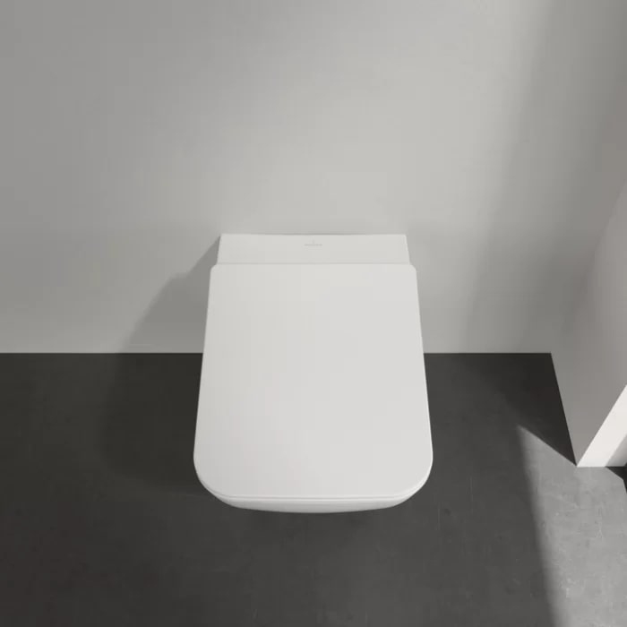 Villeroy&Boch Venticello Унитаз 37.5х56х33см., подвесной, безободковый, в комплекте сиденье SlimSeat c микролифтом, CeramicPlus, цвет: альпийский белый