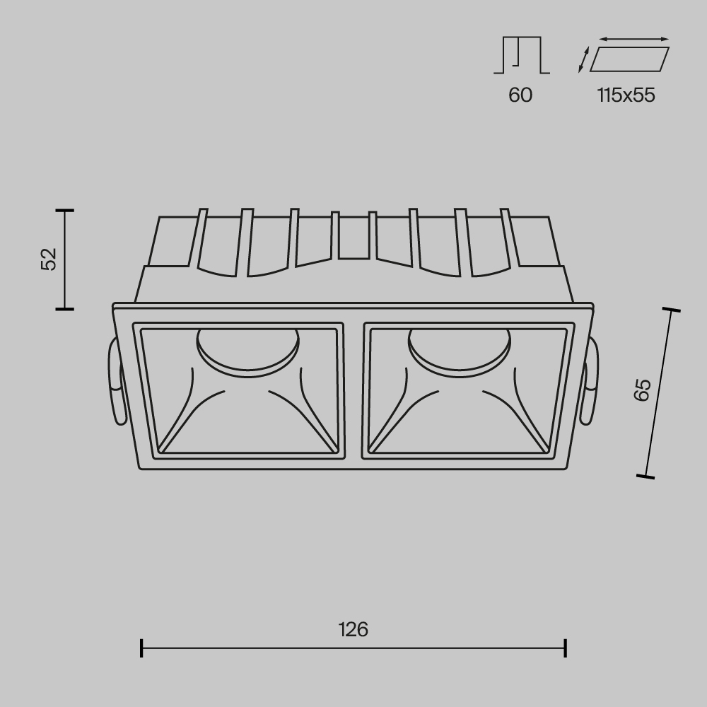 Встраиваемый светильник Maytoni Technical Alfa LED DL043-02-10W3K-SQ-WB