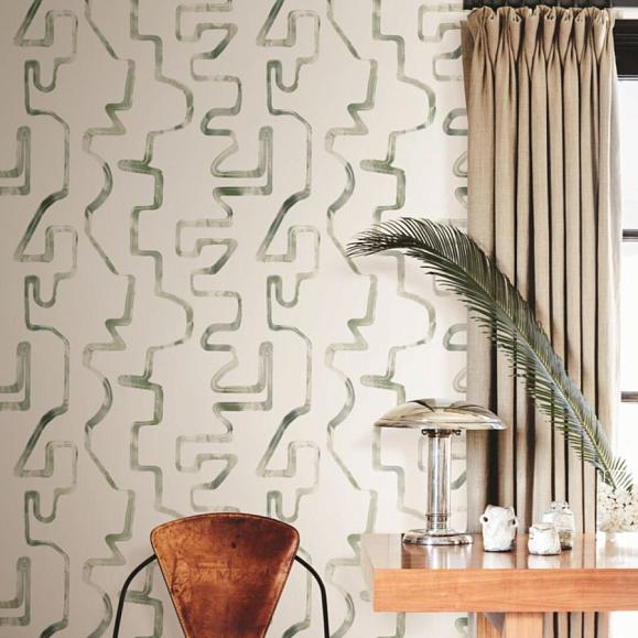 Обои York AG2051 Abstract Aura Green/Grey