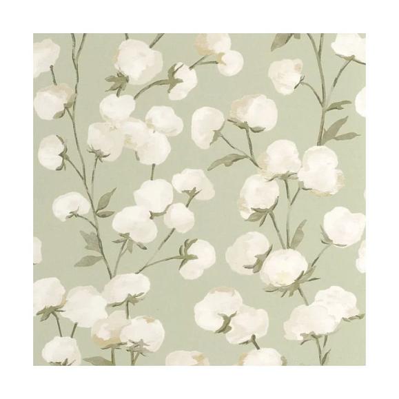 Обои Casadeco 200297202 Cotton Flower Vert mousse