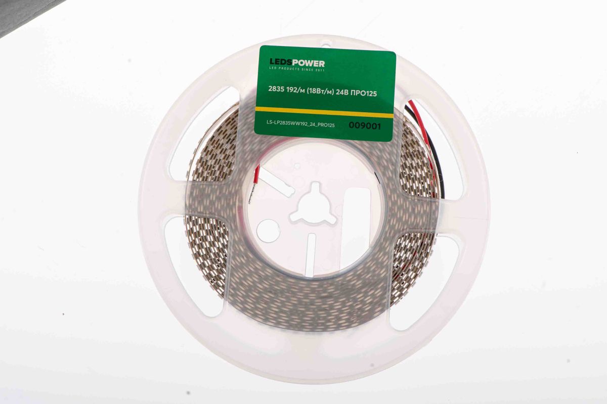 Светодиодная лента LEDS POWER 2835 192/м (18Вт/м) 24В теплая, серия ПРО125 009001