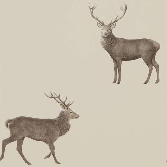 Обои Sanderson 216618 Evesham Deer Birch