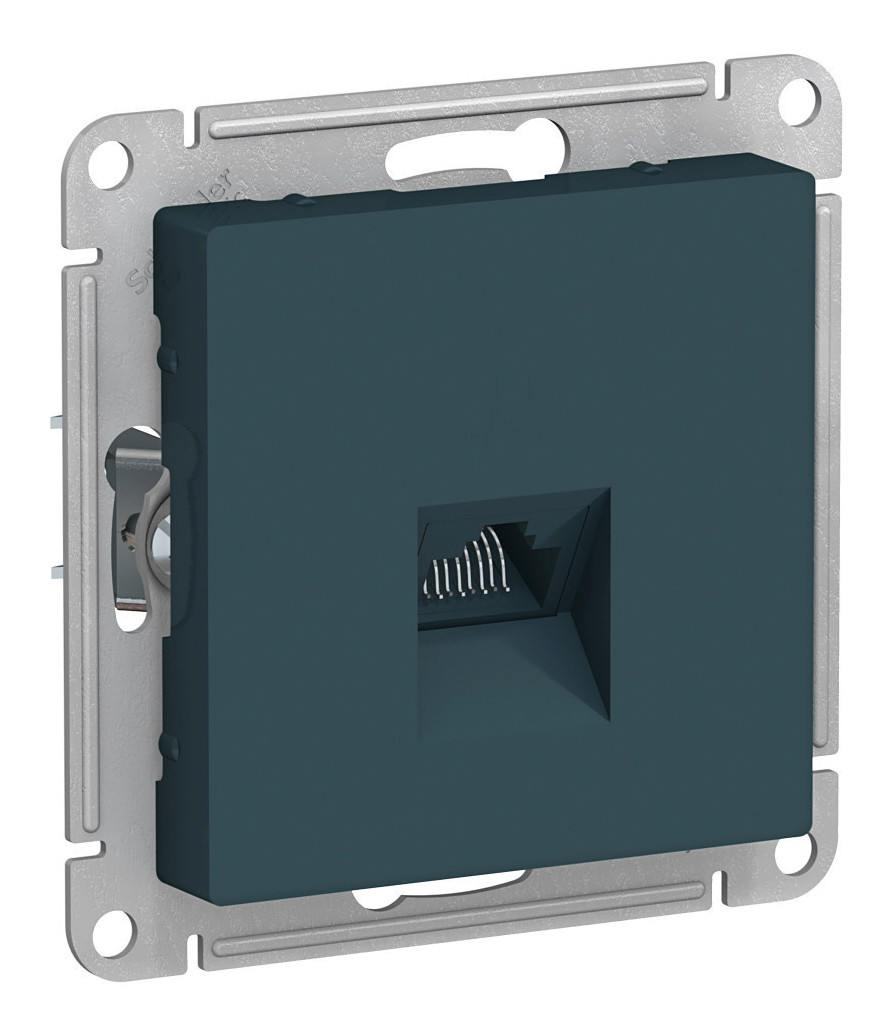 Розетка компьютерная RJ45, механизм Systeme Electric AtlasDesign Изумруд ATN000883
