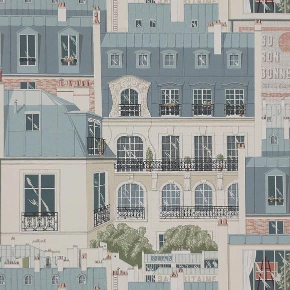 Обои Manuel Canovas 03082/01 Les Toits de Paris Vert de Gris