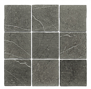 КерГранит GEA CARVED CHARCOAL 12x12 см
