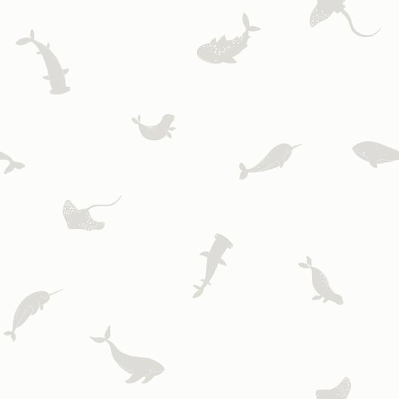 Обои Casadeco 200809229 Poetic Sea Gris baleine