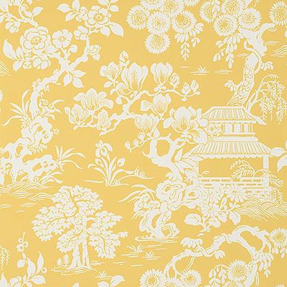 Обои Thibaut T13302 Japanese Garden Yellow