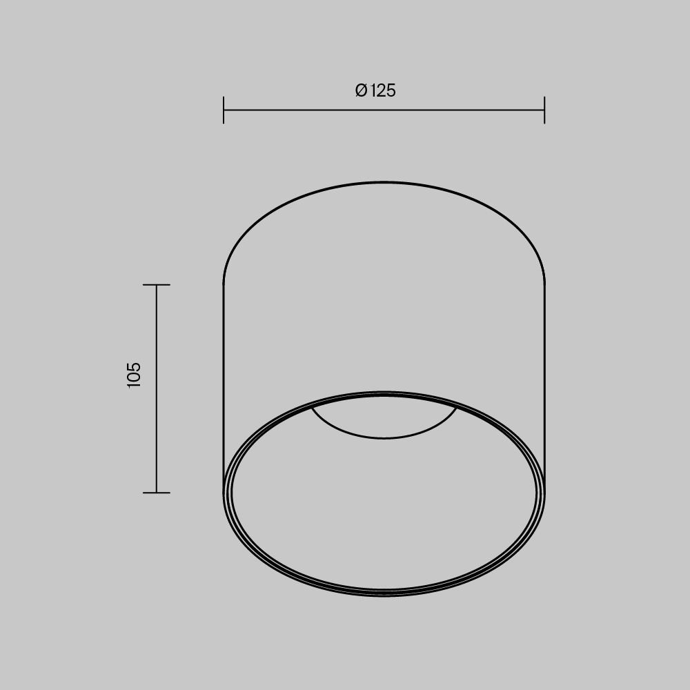 Накладной светильник Maytoni Alfa LED C064CL-01-25W4K-RD-WB