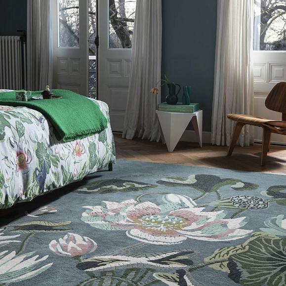 Ковер Wedgwood 38608 (D150) Waterlily Round Midnight Pond 150 x 150 см