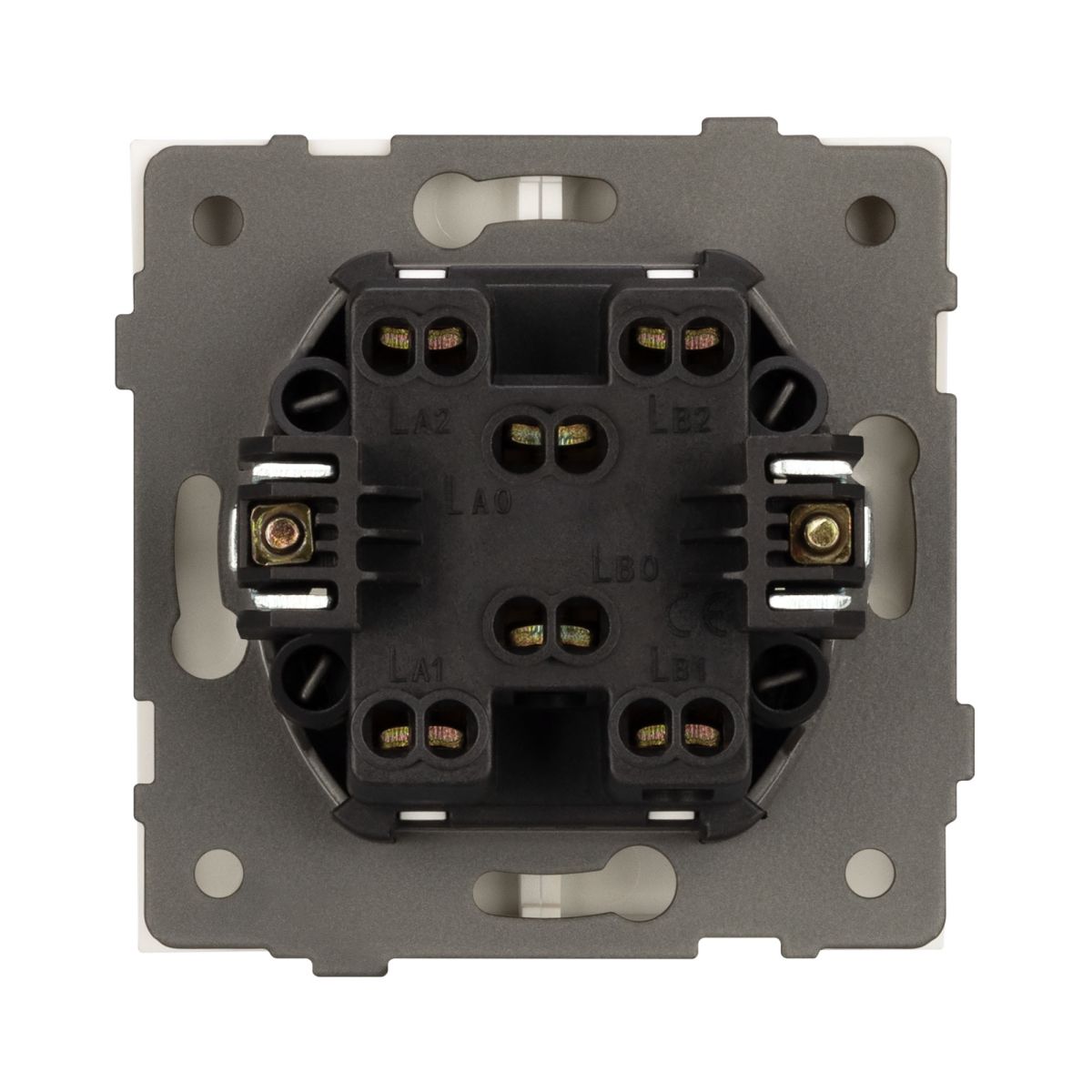 Механизм выключателя двухклавишный проходной Arlight SWT-TENDO-MKP2-SFPL-GD (230V, 10A) 054554