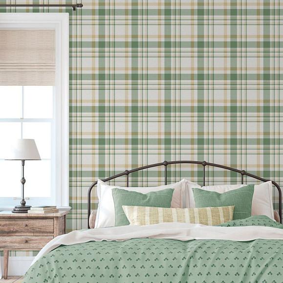Обои Aura 1906-5 Plaid Green