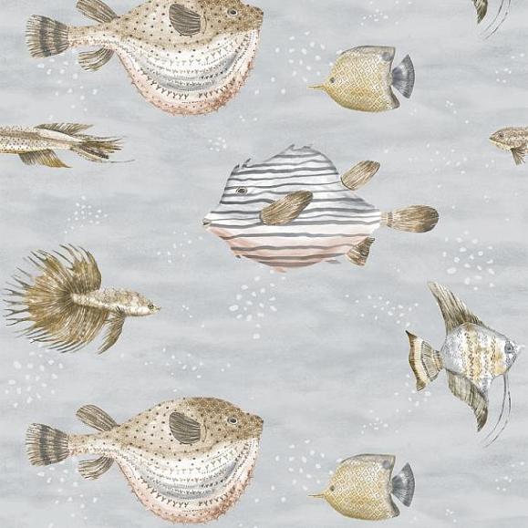 Обои Jaima Brown DB10208 Oceanna Pearl Gray