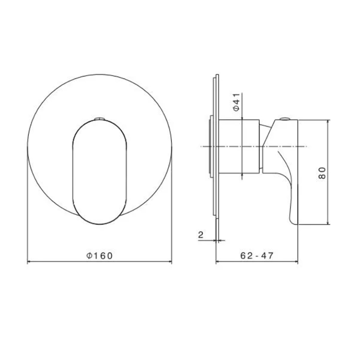 Kerama Marazzi Ole Смеситель для душа, встраиваемый, на 1 источник, цвет: хром