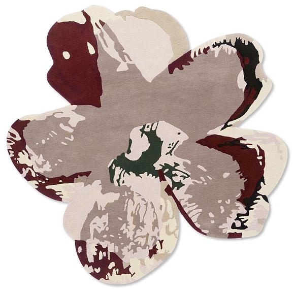 Ковер Ted Baker 162303 (D150) Shaped Magnolia Burgundy 150 x 150 см
