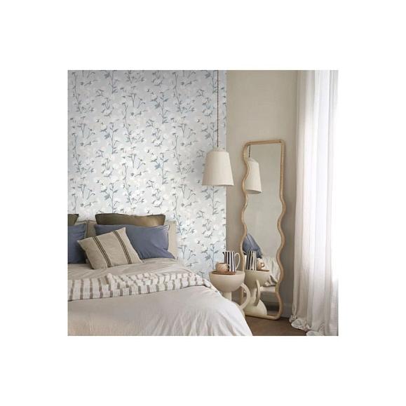 Обои Casadeco 200296226 Cotton Flower Bleu acier