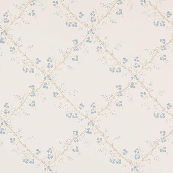 Обои Colefax and Fowler W7008-04 Trefoil Trellis Blue