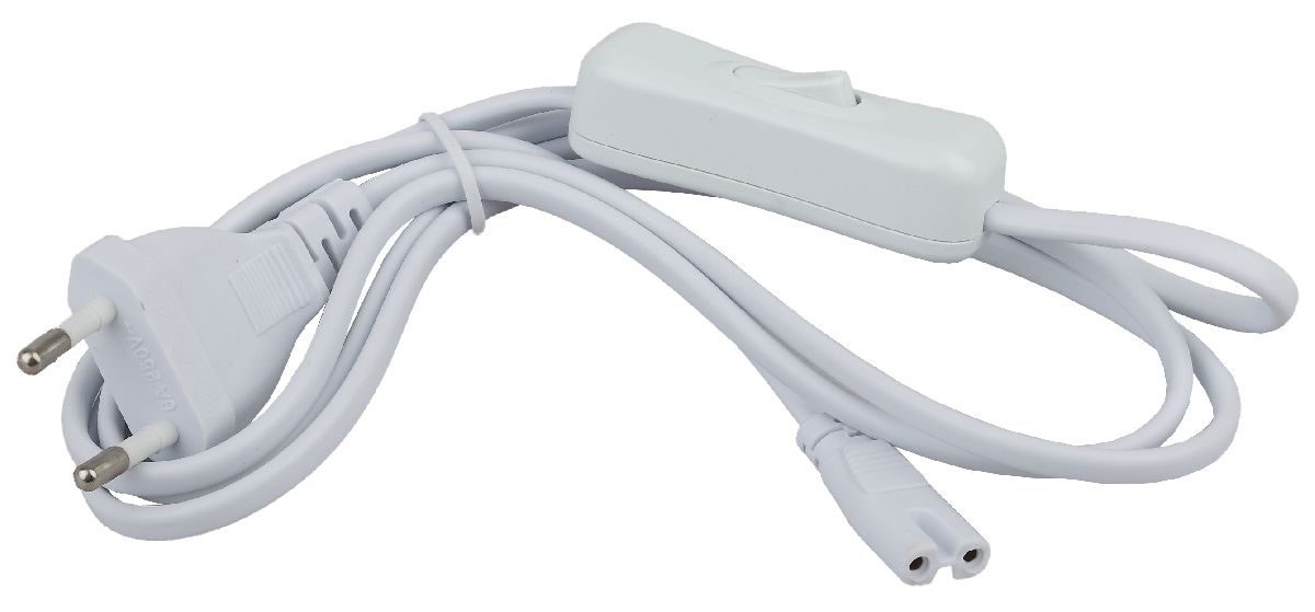 Сетевой шнур c выключателем Эра LLED-A-CABLE-1.5m-SW-W Б0025694