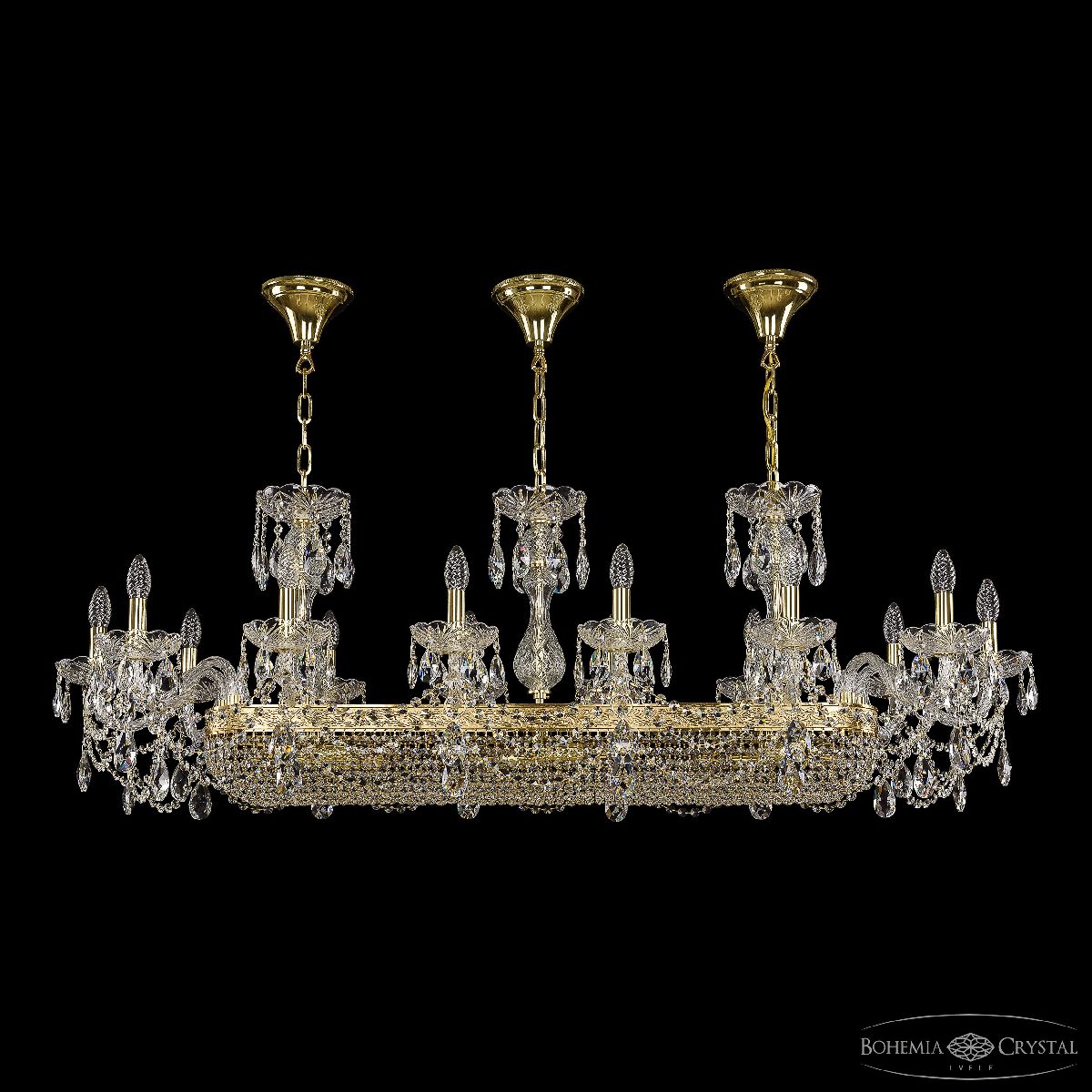 Подвесная люстра Bohemia Ivele Crystal 1453/14/195/1000 G
