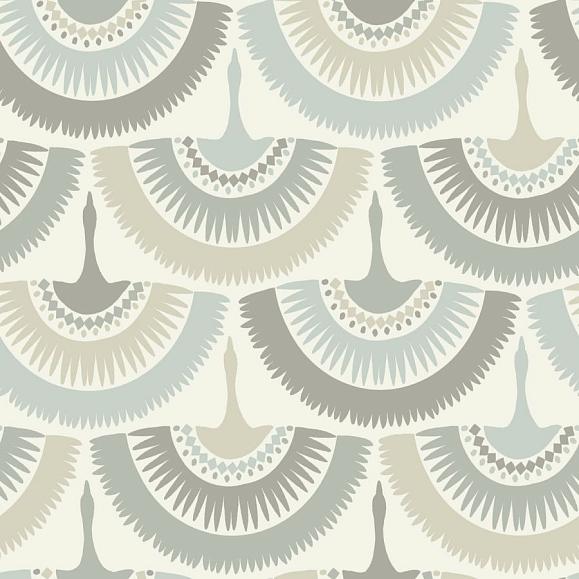 Обои York BO6643 Feather & Fringe Neutral/Blue