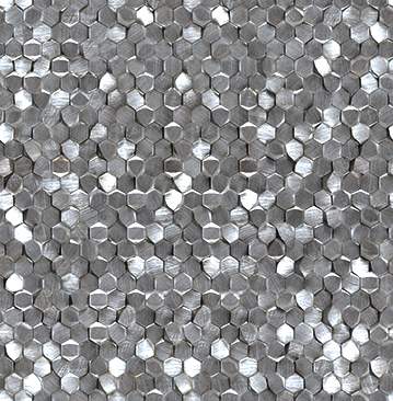 Gravity Aluminium 3D Hexagon Metal 30,4x31x0,3
