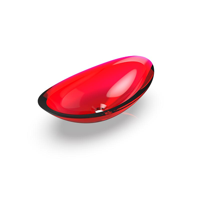 Knief Charm Shape Раковина накладная 58.1x33.1x16.9см, без отв., из полимерного материала, цвет: Rubin # 040