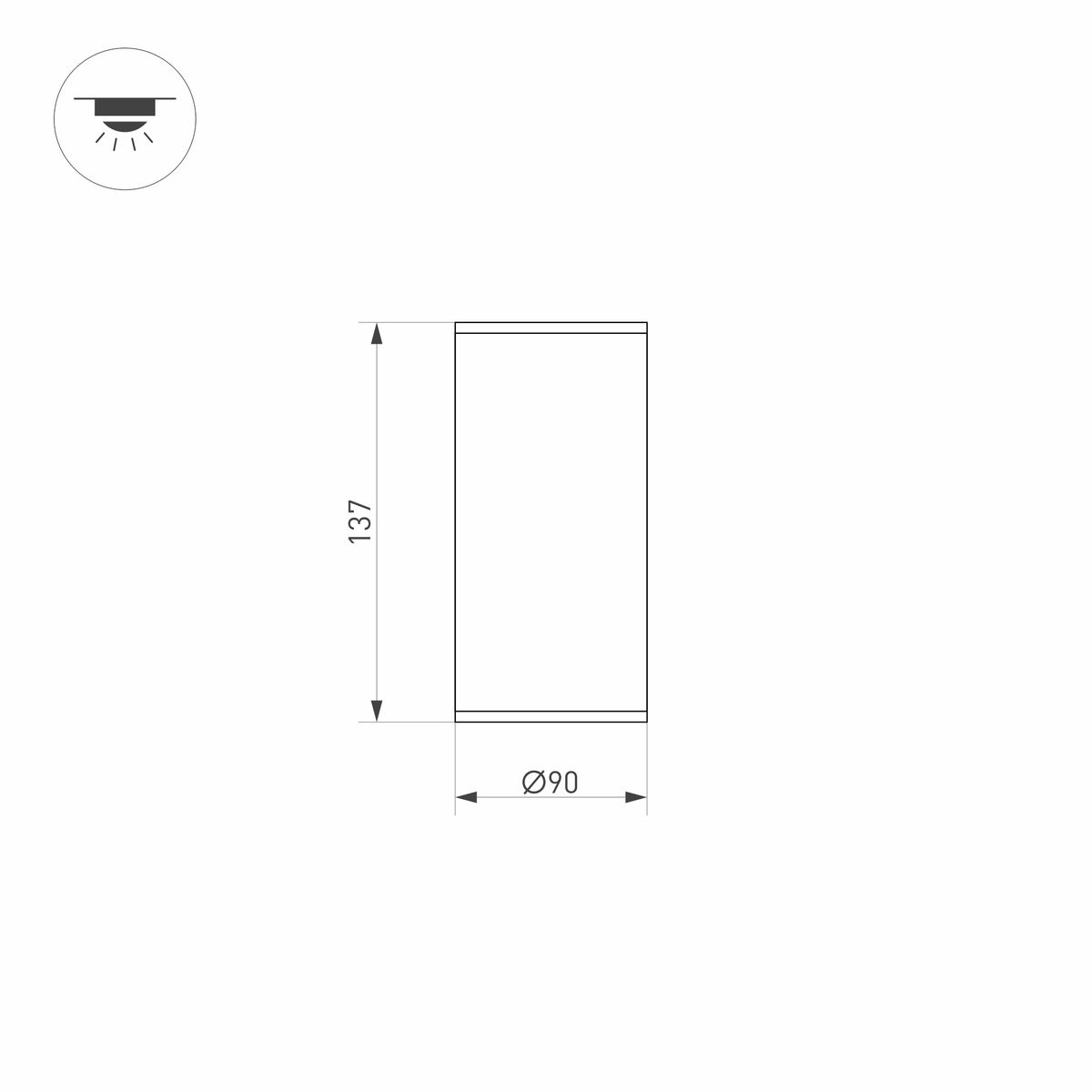 Уличный потолочный светильник Arlight LGD-Forma-Surface-R90-12W Day4000 037260