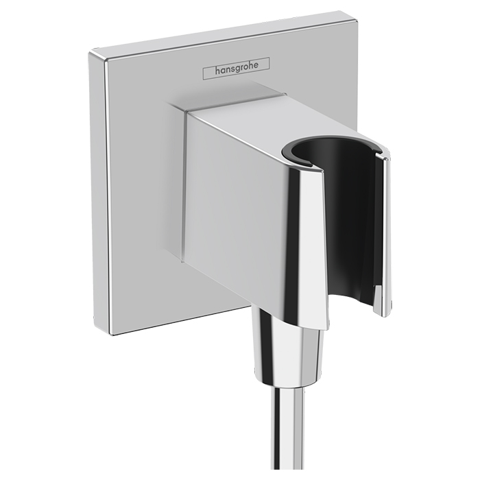 Hansgrohe Держатель ручного душа с выводом, цвет: хром
