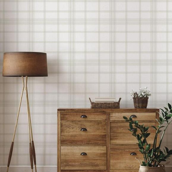 Обои York CV4466 Charter Plaid Sand