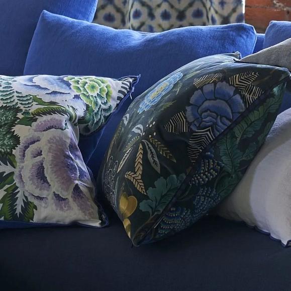 Подушка CCDG1451, Brocart Decoratif Velours, Indigo, Designers Guild 55 x 55см