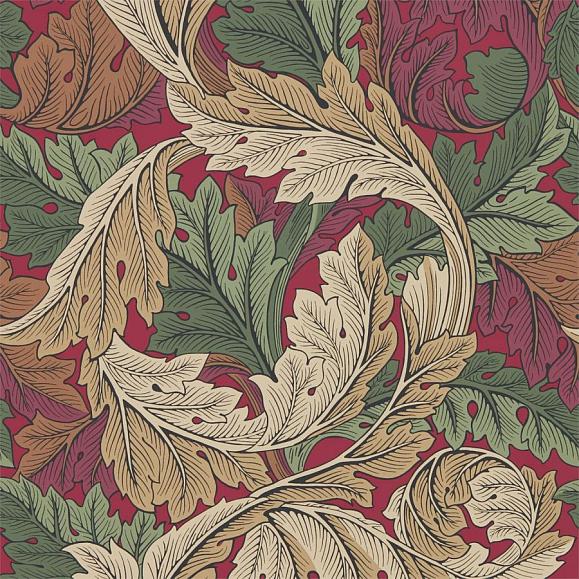 Обои Morris 216439 Acanthus Madder/Thyme