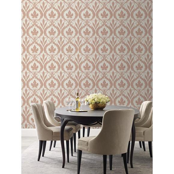Обои York DM4923 Adirondack Damask Clay/Beige