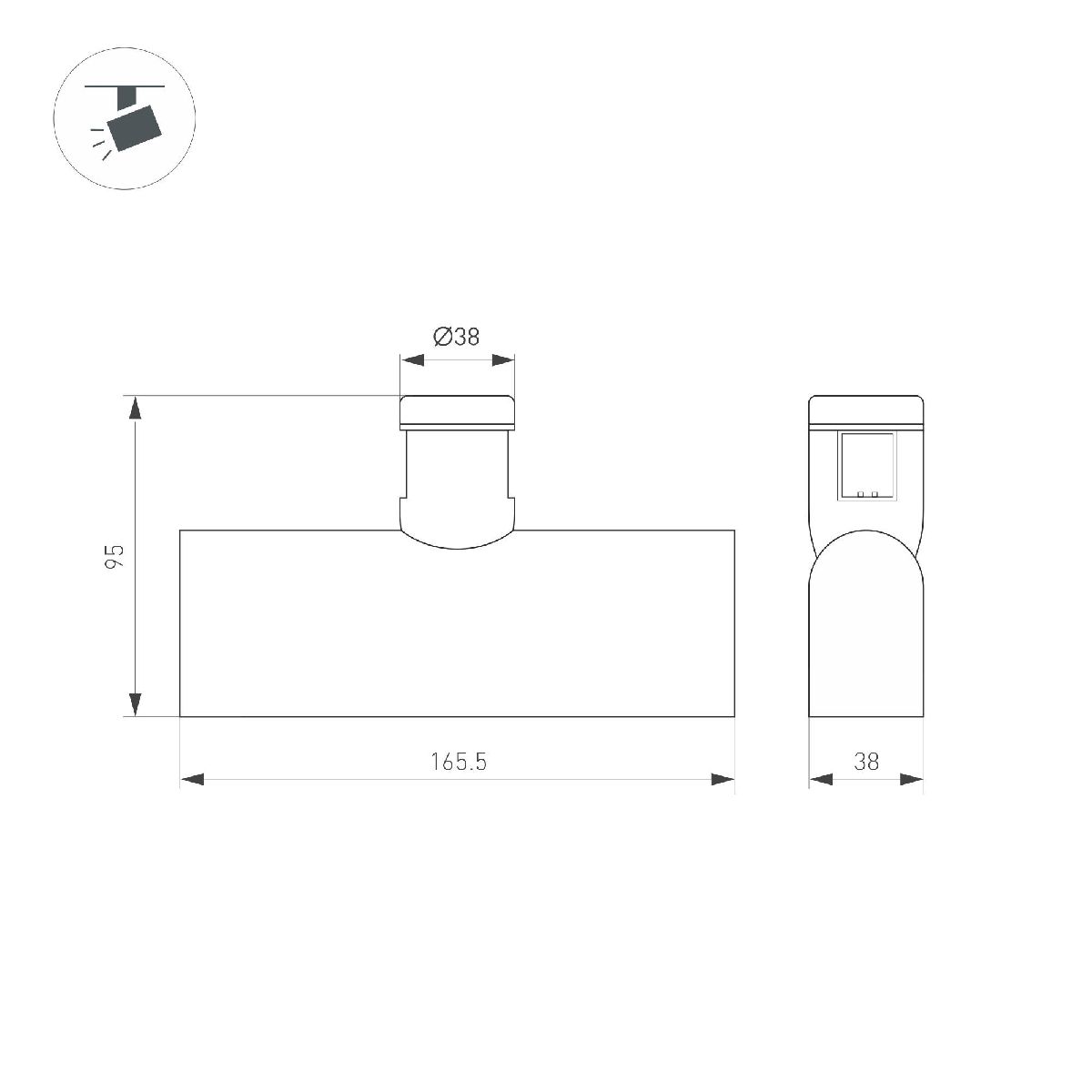 Трековый светильники Arlight ART-APRIORI-LASER-L165-8W Warm3000 039283