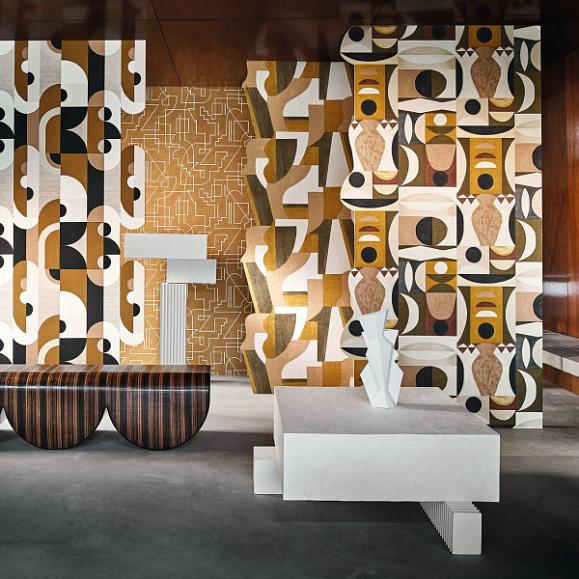 Обои Casamance 75990304 Vassily Noir/mordoré