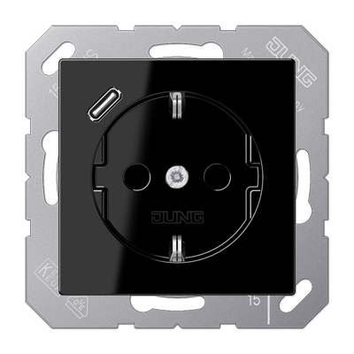 Розетка 2K+З USB Typ C Jung A1520-18CSW