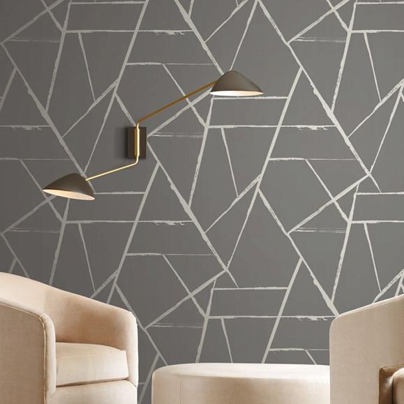 Обои York CC1292 Intersect Charcoal/Glint