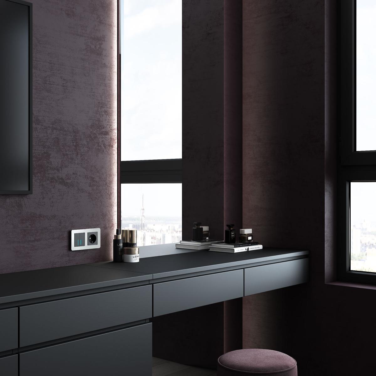 Рамка на 2 поста Werkel Platinum алюминий 4690389184444 W0022606