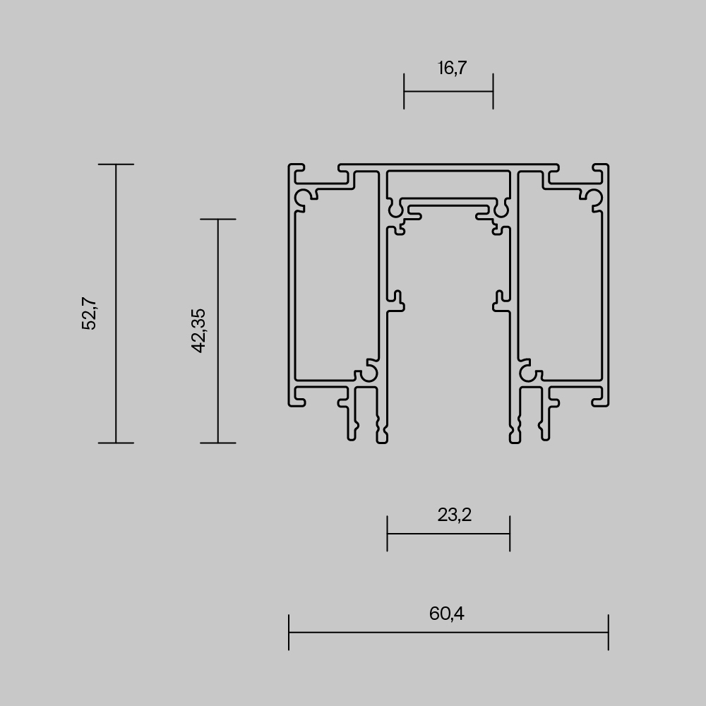 Шинопровод встраиваемый Maytoni Exility TRX034D-422W