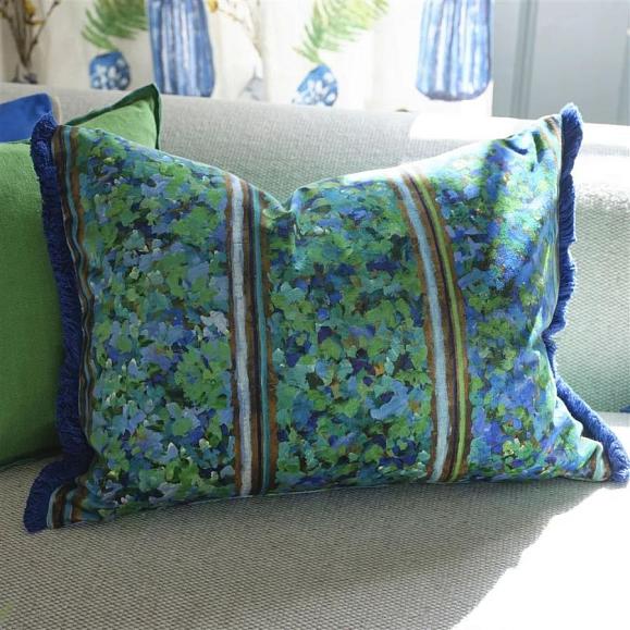 Подушка CCDG1576, Sanzai Velvet, Cobalt, Designers Guild 60 x 45см