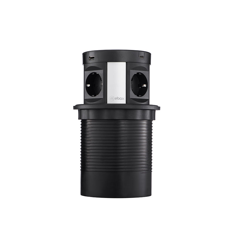 Блок розеток 107J (4 секции, 2 USB А + 2 USB С) Mebax 00-00001464