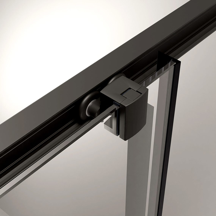 Radaway Alienta D Душевое ограждение 80x100см, стекло прозрачное, покрытие Easy Clean, профиль: черный