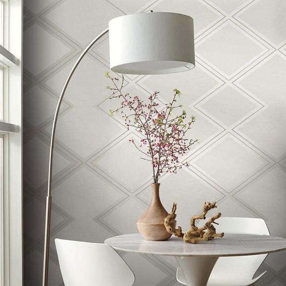 Обои York BW3821 Diamond Twist Ivory/Linen
