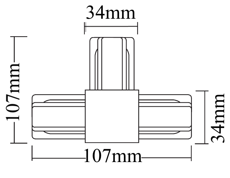 Коннектор T-образный Crystal Lux CLT 0.211 08 BL