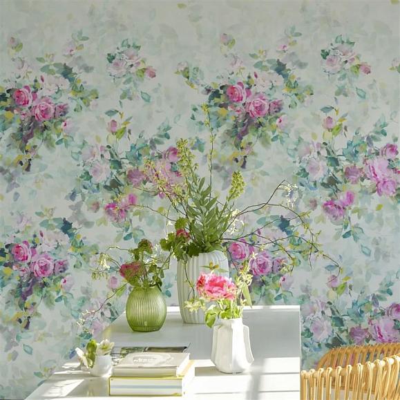 Панно Designers Guild PDG1173/01 Bouquet De Roses Celadon