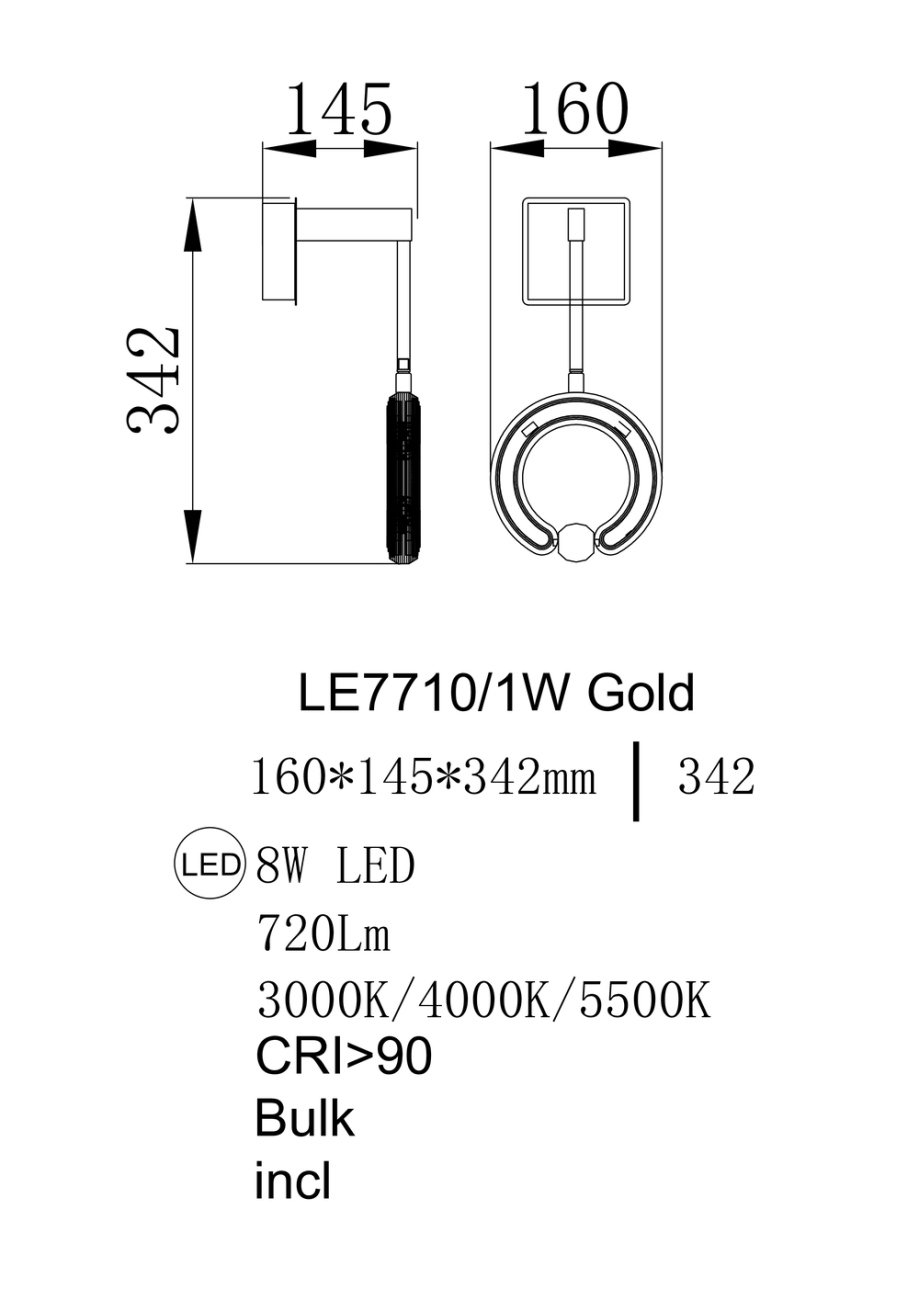 Бра Ani LE7710/1W Gold