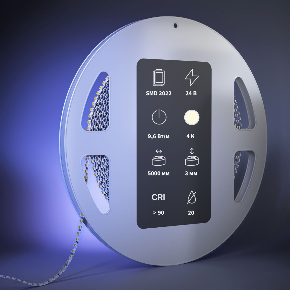 Светодиодная лента Maytoni Led Strip 24В 2022 9,6Вт/м 4000К 5м IP 20 201266