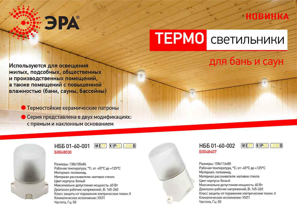 Потолочный светильник ЭРА НББ 01-60-001 Б0048030
