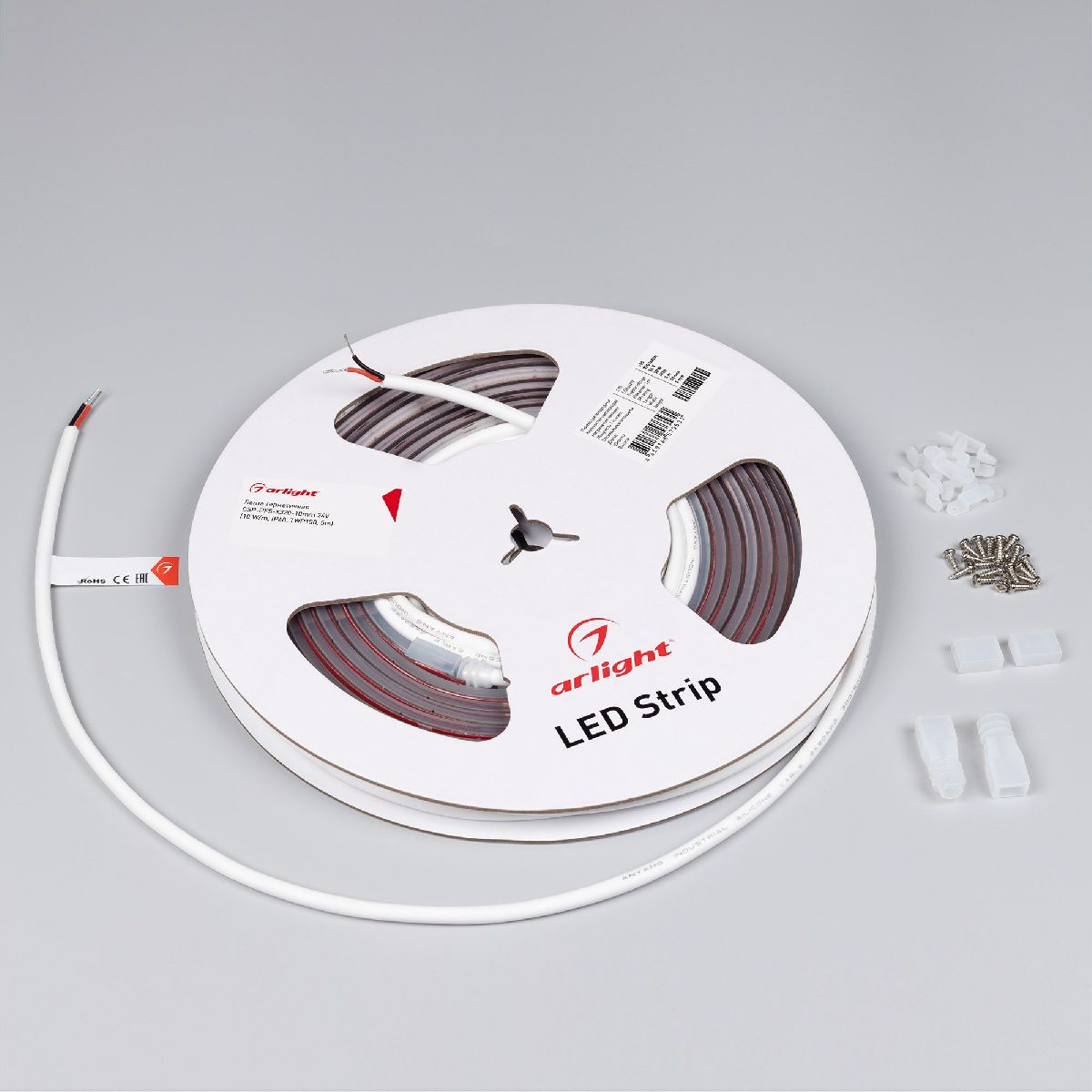 Светодиодная лента герметичная Arlight CSP-PFS-X320-10mm 24V Warm2700 (10 W/m, IP68, TWP100, 5m) 045053