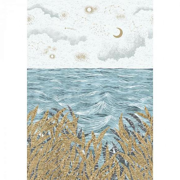 Панно Casamance 75432344 Callisto Bleu ciel/dore