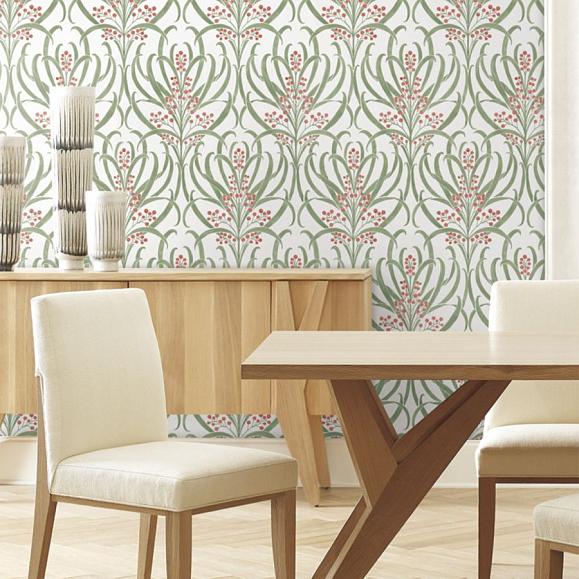Обои York AC9141 Calluna White/Berry