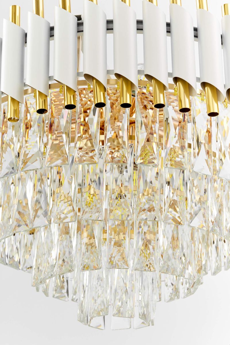Подвесная люстра Lumina Deco Funneli LDP 6003-500 WT+F.GD
